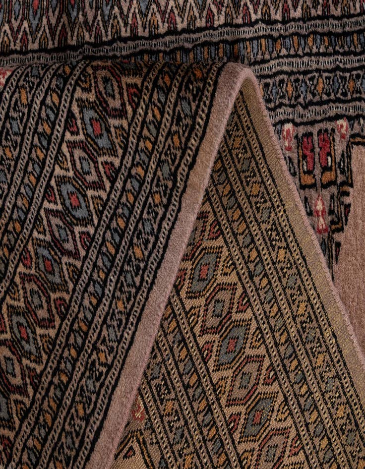 Detail image of 3' 1 x 5'  Hand Knotted Bokhara Oriental Wool Rug