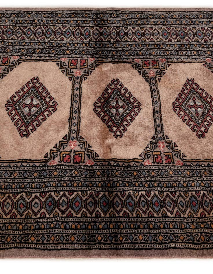 Detail image of 3' 1 x 5'  Hand Knotted Bokhara Oriental Wool Rug
