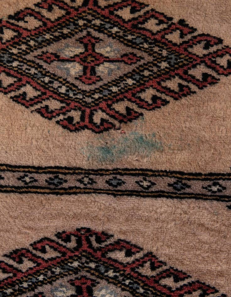 Detail image of 3' 1 x 5'  Hand Knotted Bokhara Oriental Wool Rug