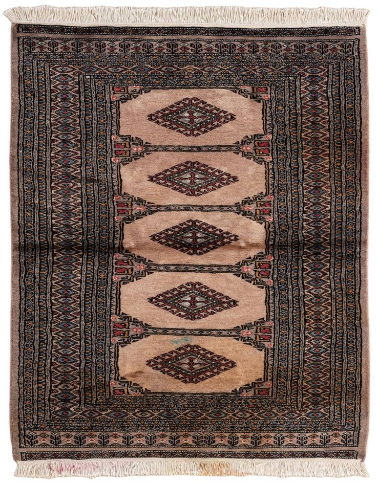 Detail image of 3' 1 x 5' Hand Knotted Bokhara Oriental Wool Rug
