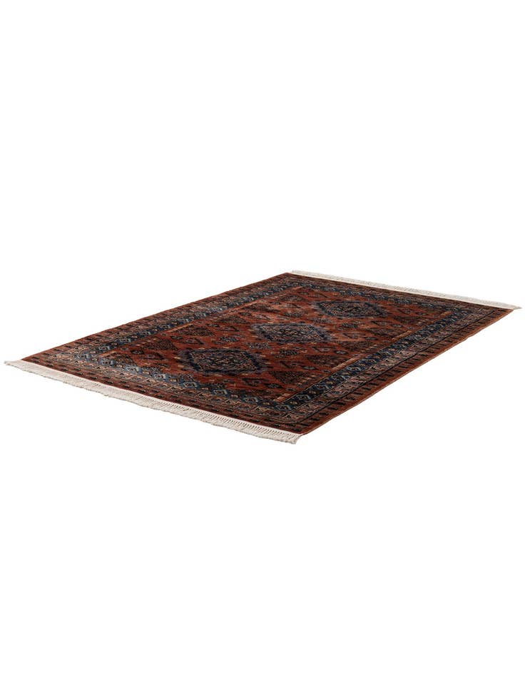 Detail image of 4' 3 x 6'  Hand Knotted Bokhara Oriental Wool Rug