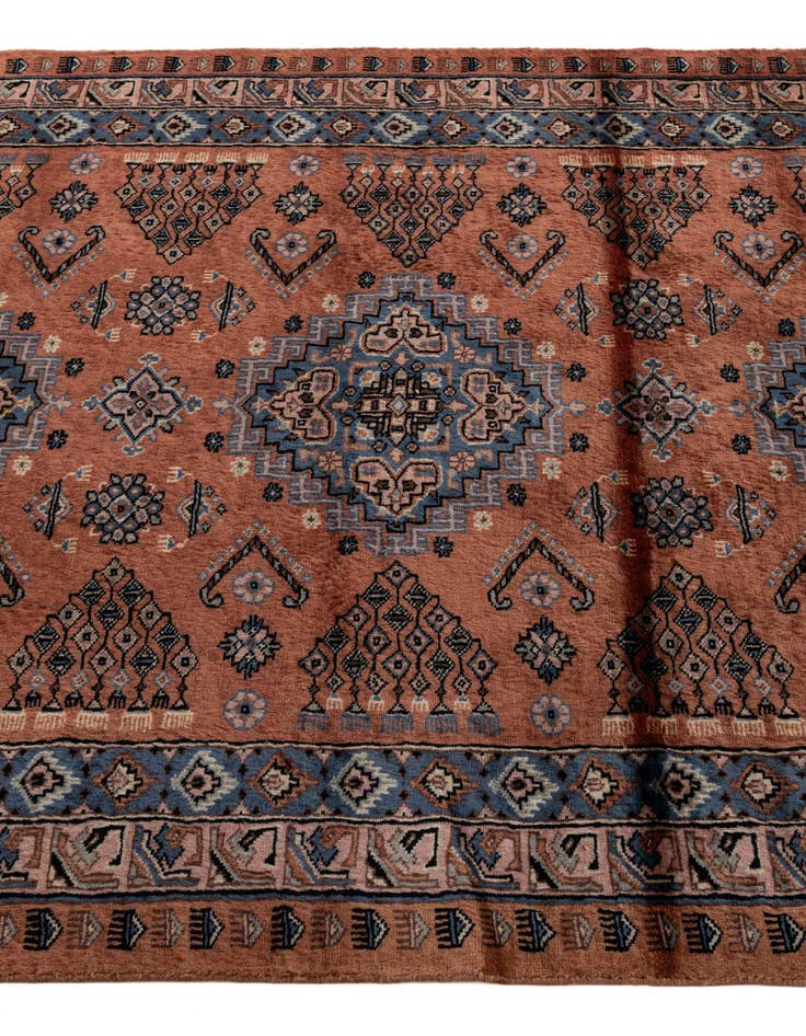 Detail image of 4' 3 x 6'  Hand Knotted Bokhara Oriental Wool Rug