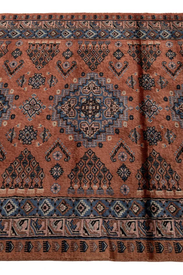Detail image of 4' 3 x 6' Hand Knotted Bokhara Oriental Wool Rug