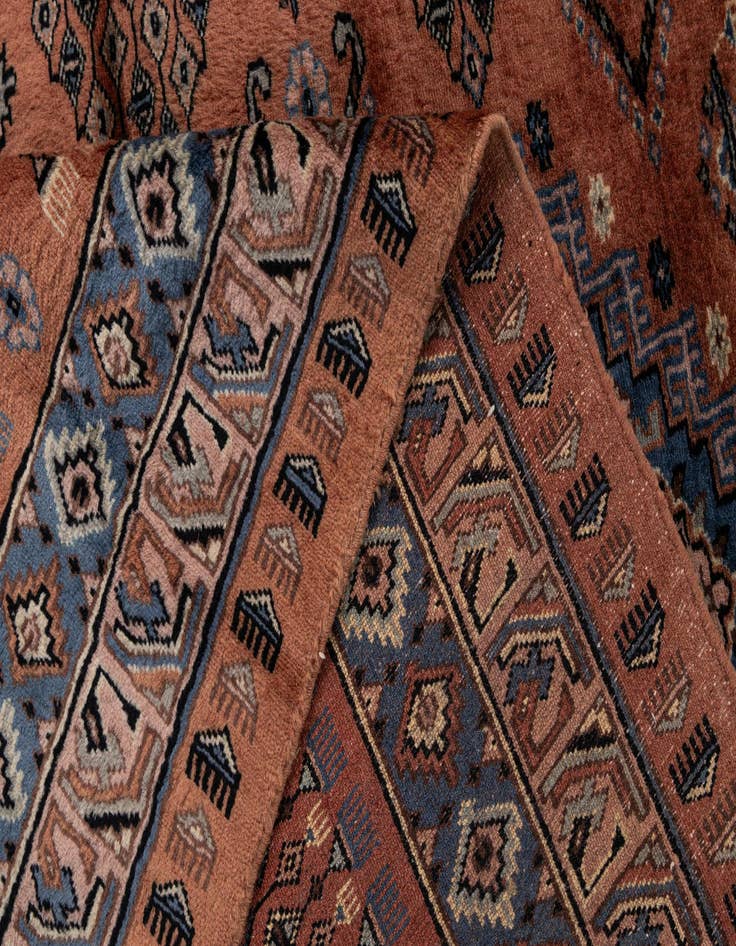 Detail image of 4' 3 x 6'  Hand Knotted Bokhara Oriental Wool Rug