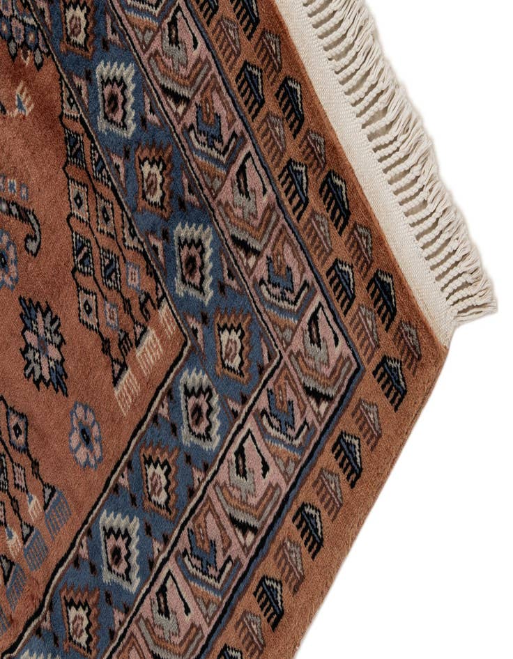 Detail image of 4' 3 x 6'  Hand Knotted Bokhara Oriental Wool Rug