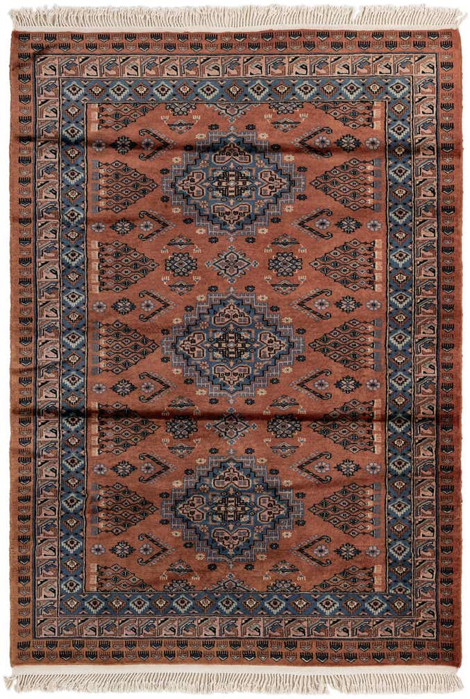 4' 3 x 6' Hand Knotted Bokhara Oriental Wool Rug