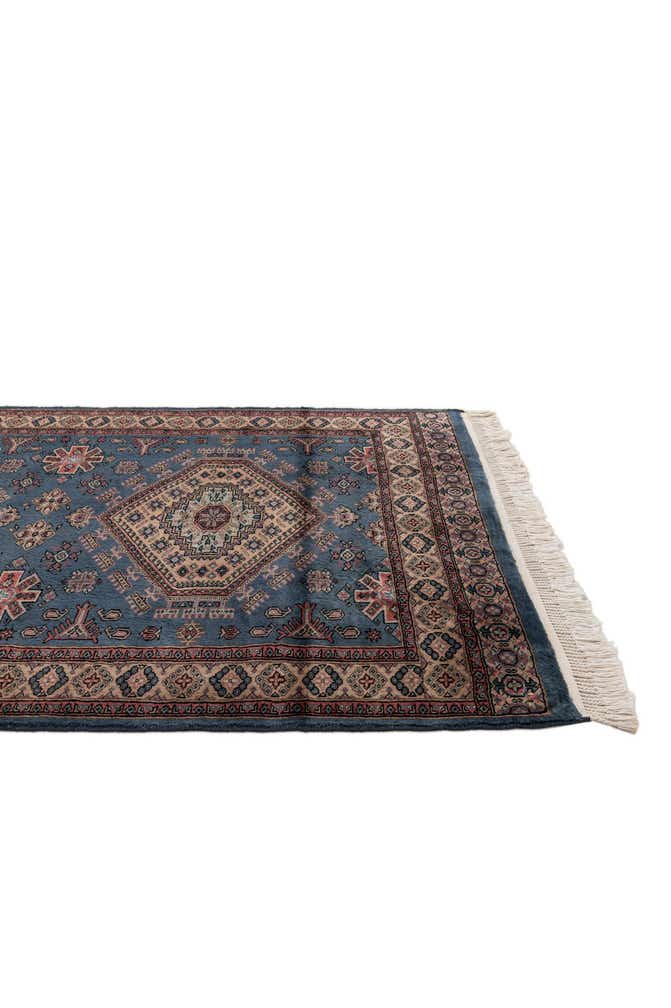 4' 3 x 5' 6 Hand Knotted Bokhara Oriental Wool Rug