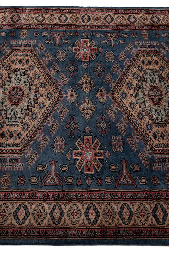 4' 3 x 5' 6 Hand Knotted Bokhara Oriental Wool Rug