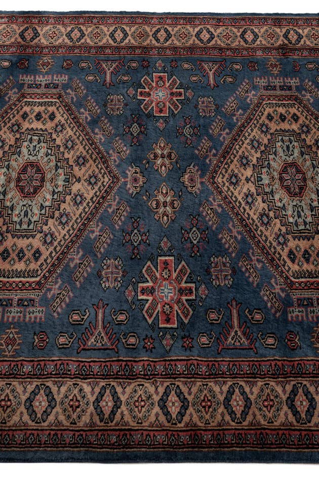 Detail image of 4' 3 x 5' 6 Hand Knotted Bokhara Oriental Wool Rug