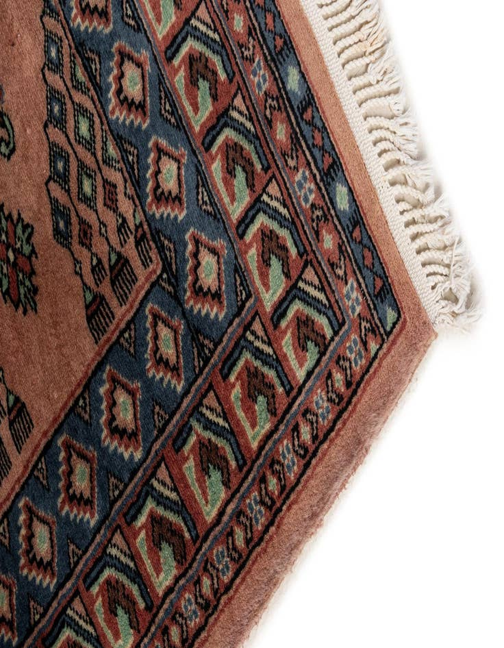 Detail image of 4' 3 x 6'  Hand Knotted Bokhara Oriental Wool Rug