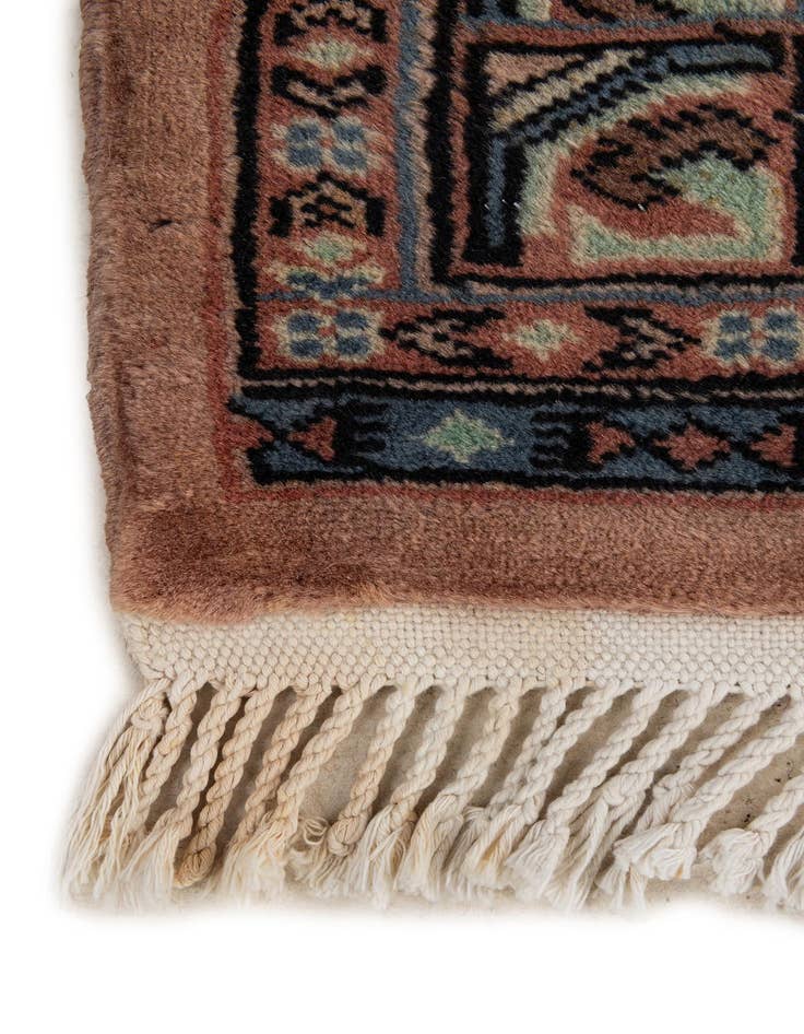 Detail image of 4' 3 x 6'  Hand Knotted Bokhara Oriental Wool Rug