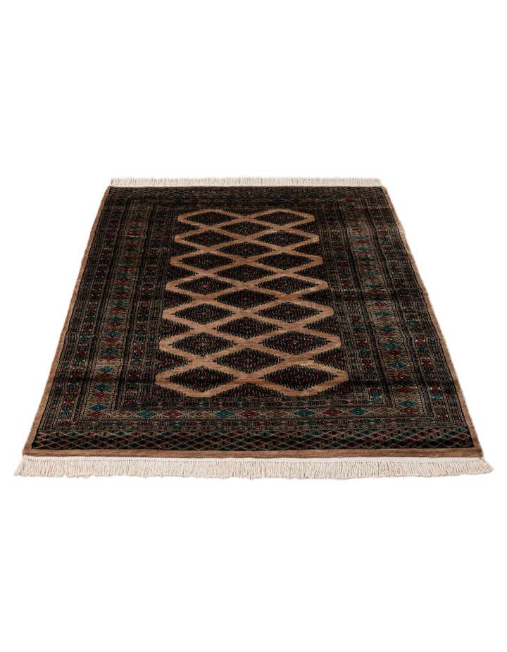 4' 3 x 5' 10 Hand Knotted Bokhara Oriental Wool Rug