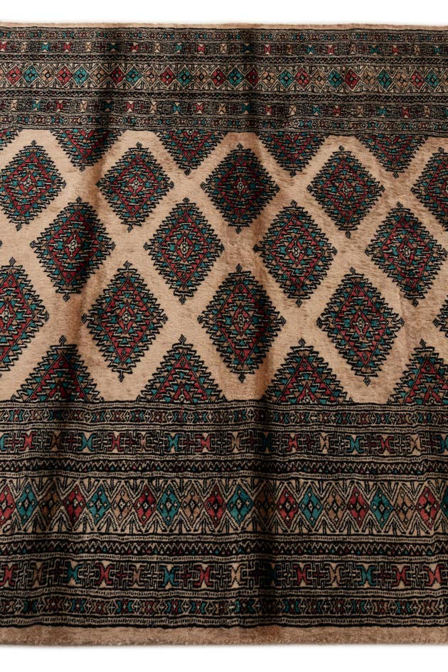 Detail image of 4' 3 x 5' 10 Hand Knotted Bokhara Oriental Wool Rug
