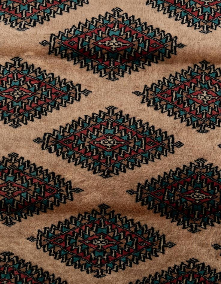 Detail image of 4' 3 x 5' 10  Hand Knotted Bokhara Oriental Wool Rug