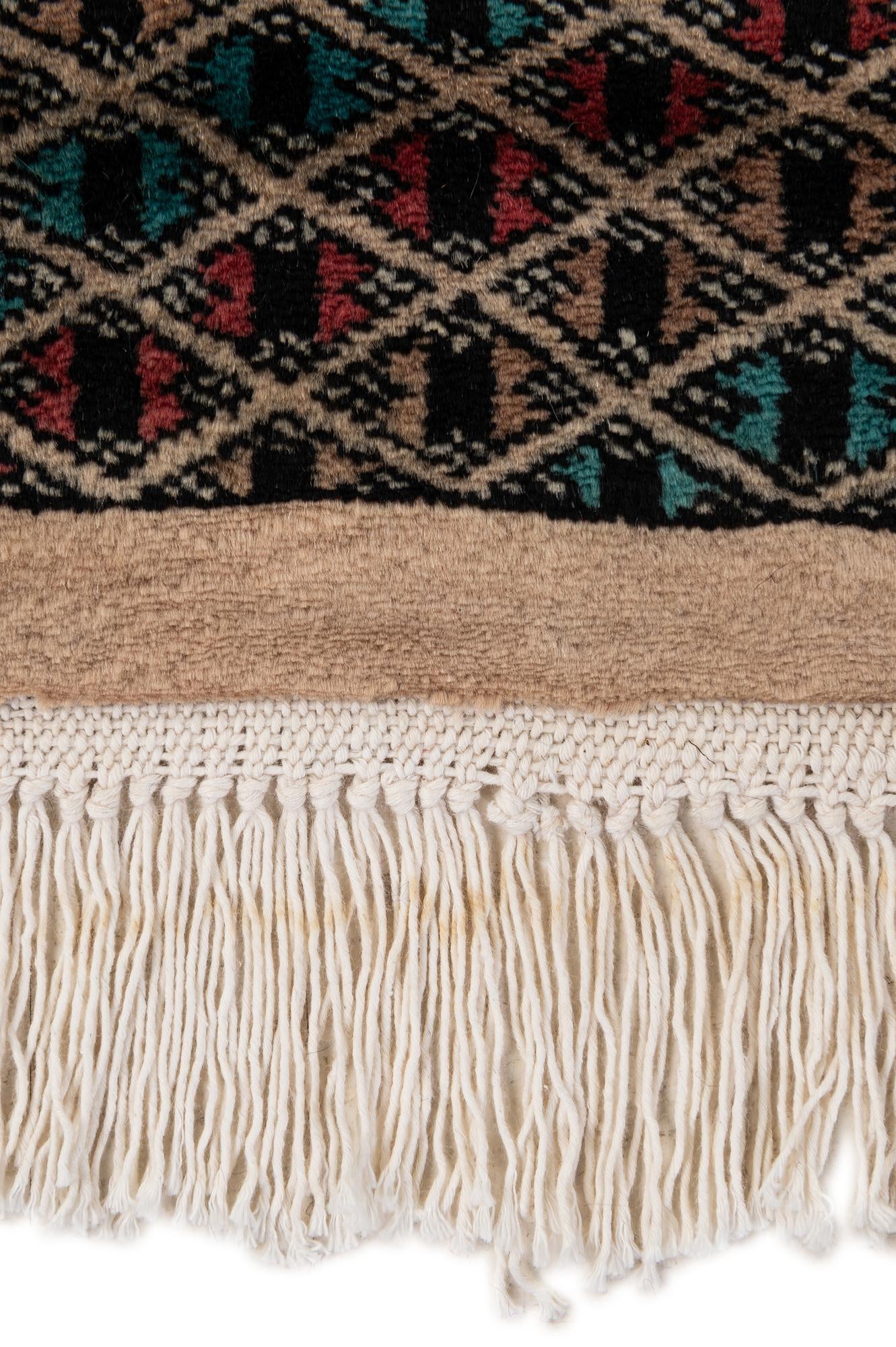 4' 3 x 5' 10 Hand Knotted Bokhara Oriental Wool Rug
