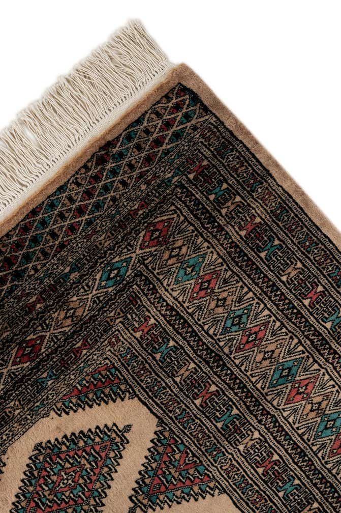 4' 3 x 5' 10 Hand Knotted Bokhara Oriental Wool Rug