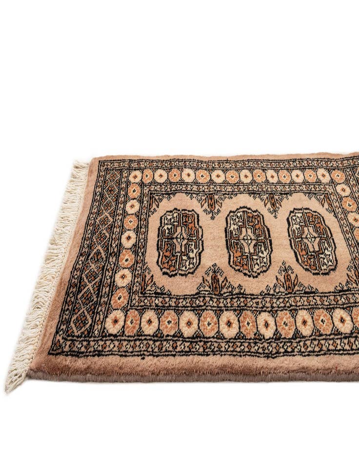 Detail image of 2' 1 x 3' 2  Hand Knotted Bokhara Oriental Wool Rug