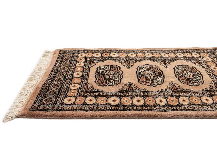 65cm x 95cm anudado a mano Bokhara Alfombra Oriental Lana