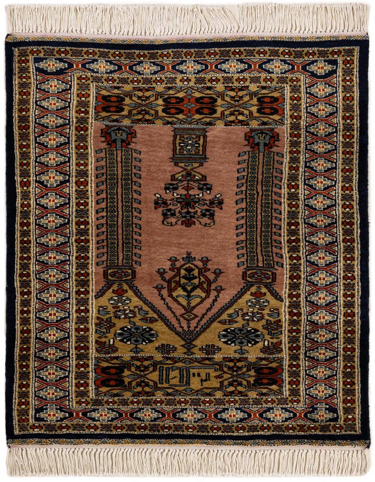 Detail image of 2' 9 x 4' 2 Hand Knotted Bokhara Oriental Wool Rug