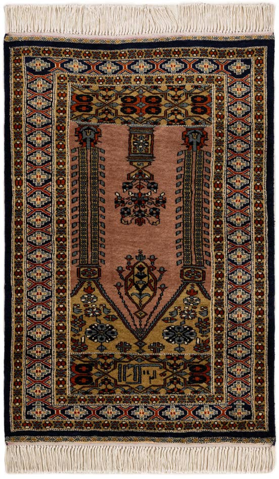 Detail image of 2' 9 x 4' 2 Hand Knotted Bokhara Oriental Wool Rug