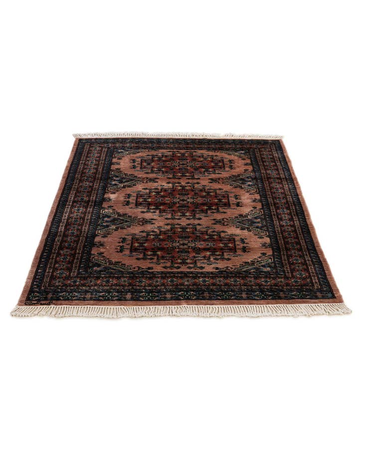 Detail image of 4' 4 x 5' 5 Hand Knotted Bokhara Oriental Wool Rug