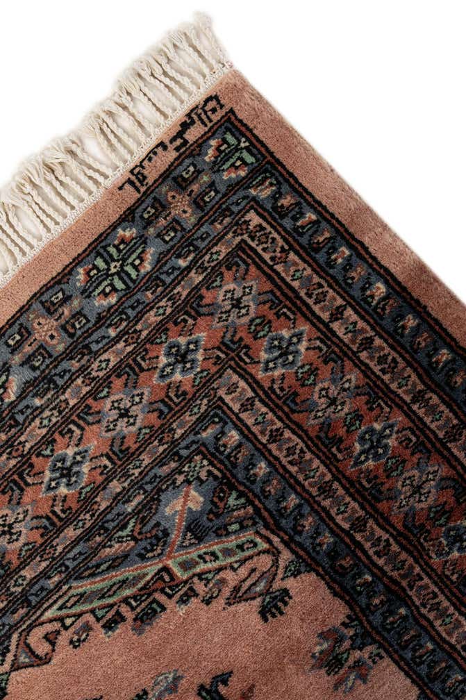 4' 4 x 5' 5 Hand Knotted Bokhara Oriental Wool Rug