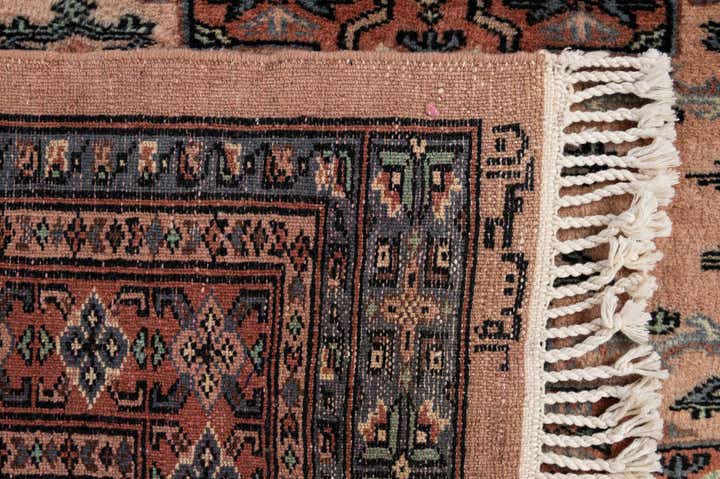 4' 4 x 5' 5 Hand Knotted Bokhara Oriental Wool Rug