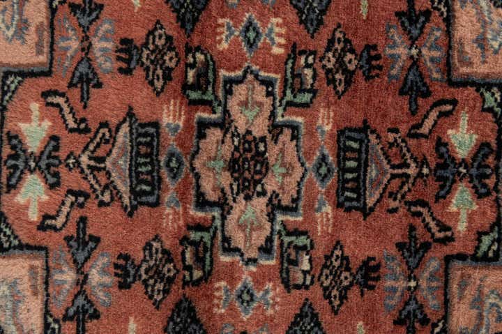 4' 4 x 5' 5 Hand Knotted Bokhara Oriental Wool Rug