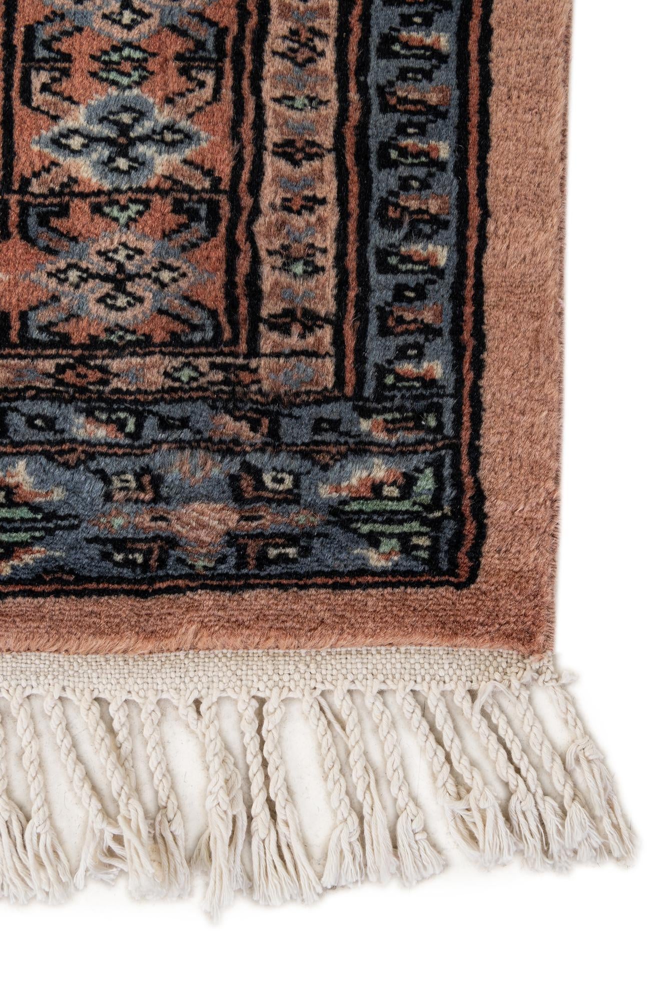 4' 4 x 5' 5 Hand Knotted Bokhara Oriental Wool Rug