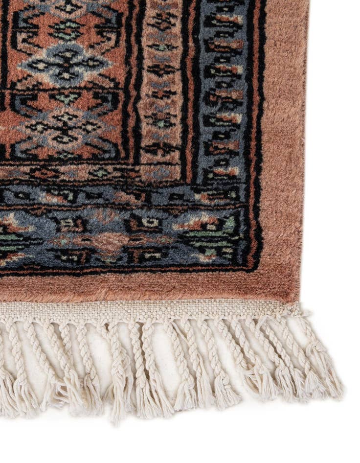 Detail image of 4' 4 x 5' 5  Hand Knotted Bokhara Oriental Wool Rug