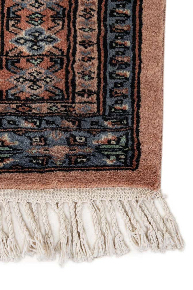4' 4 x 5' 5 Hand Knotted Bokhara Oriental Wool Rug