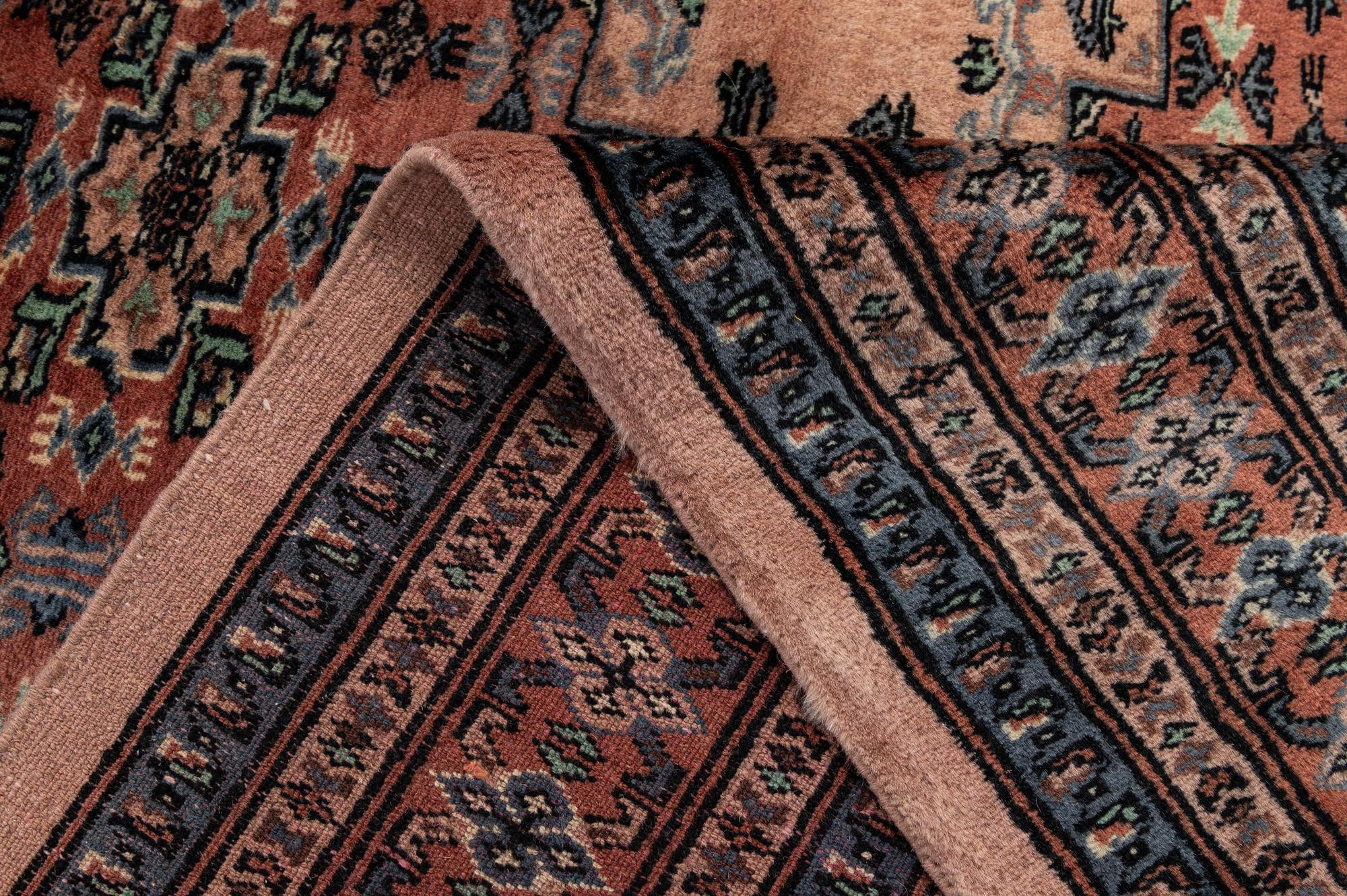 4' 4 x 5' 5 Hand Knotted Bokhara Oriental Wool Rug