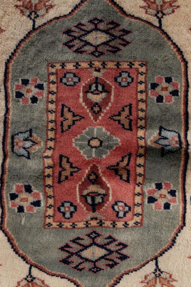 5' 3 x 8' 2 Hand Knotted Bokhara Oriental Wool Rug