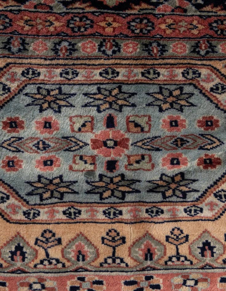 Detail image of 5' 3 x 8' 2  Hand Knotted Bokhara Oriental Wool Rug