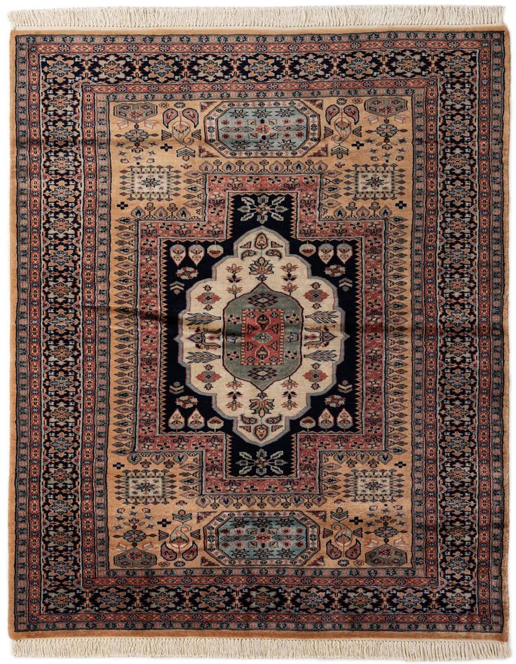 Detail image of 5' 3 x 8' 2 Hand Knotted Bokhara Oriental Wool Rug