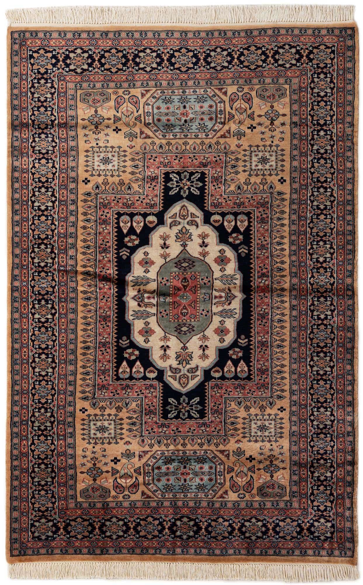 5' 3 x 8' 2 Hand Knotted Bokhara Oriental Wool Rug