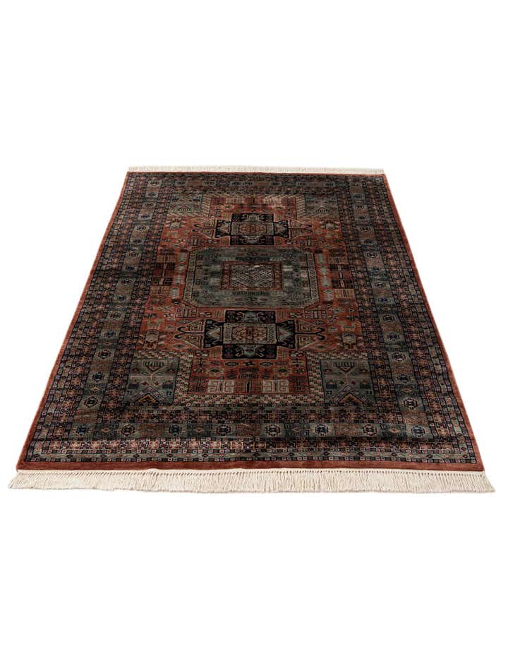 5' 4 x 8' 8 Hand Knotted Bokhara Oriental Wool Rug