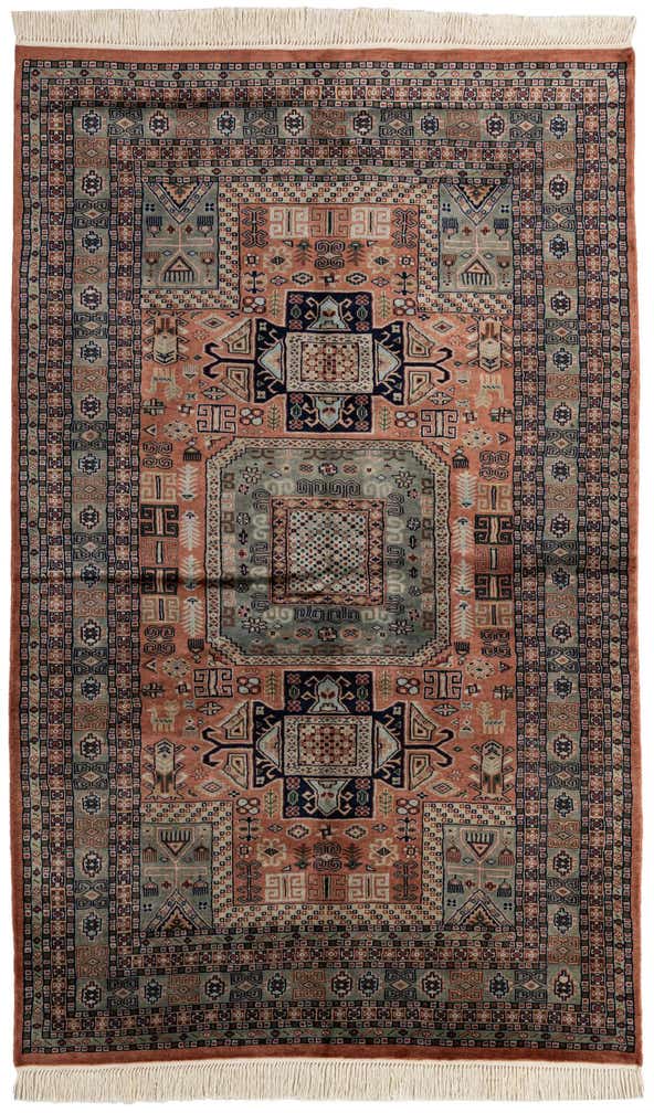 5' 4 x 8' 8 Hand Knotted Bokhara Oriental Wool Rug