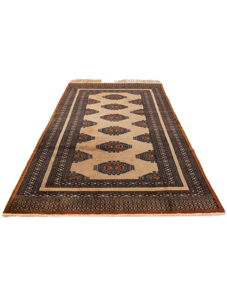 Detail image of 3' 9 x 5' 11  Hand Knotted Bokhara Oriental Wool Rug