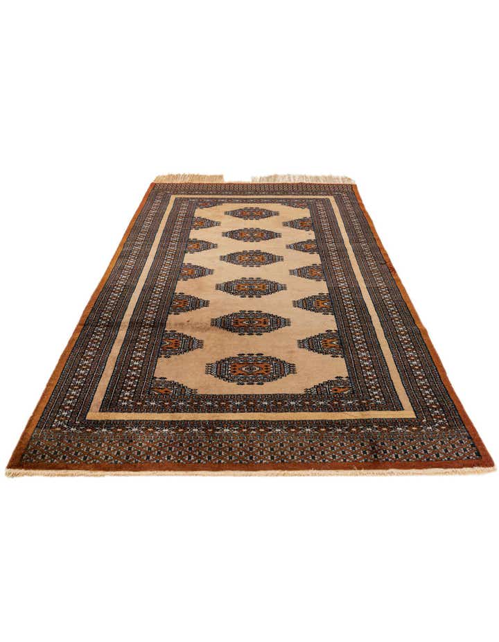3' 9 x 5' 11 Hand Knotted Bokhara Oriental Wool Rug