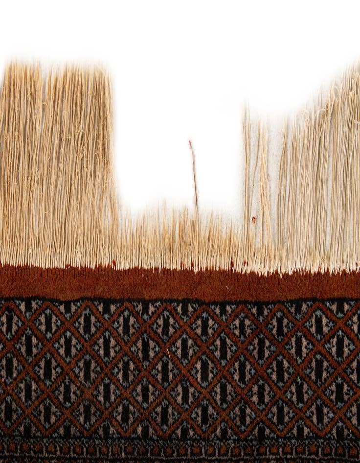 Detail image of 3' 9 x 5' 11  Hand Knotted Bokhara Oriental Wool Rug