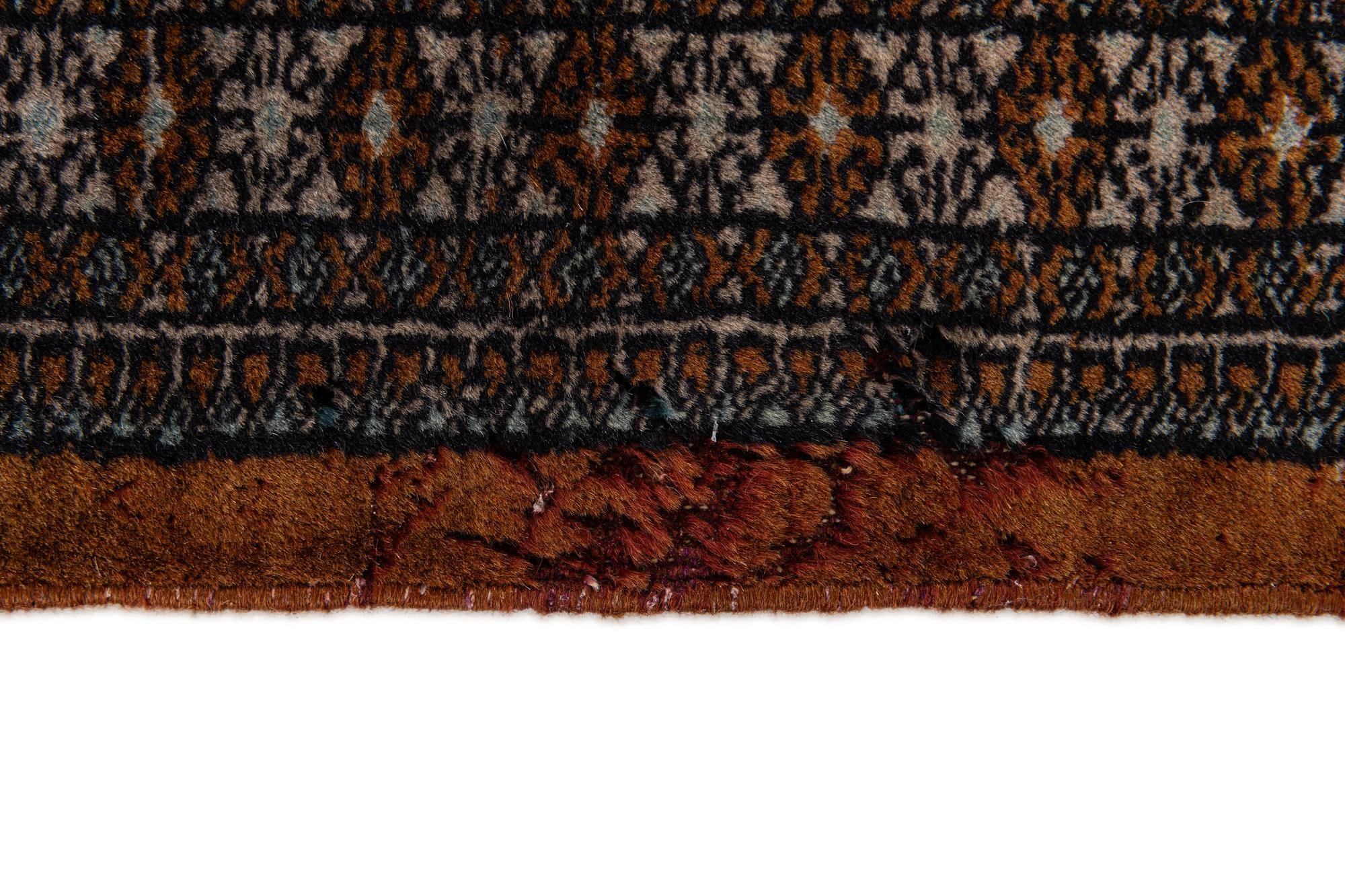 3' 9 x 5' 11 Hand Knotted Bokhara Oriental Wool Rug