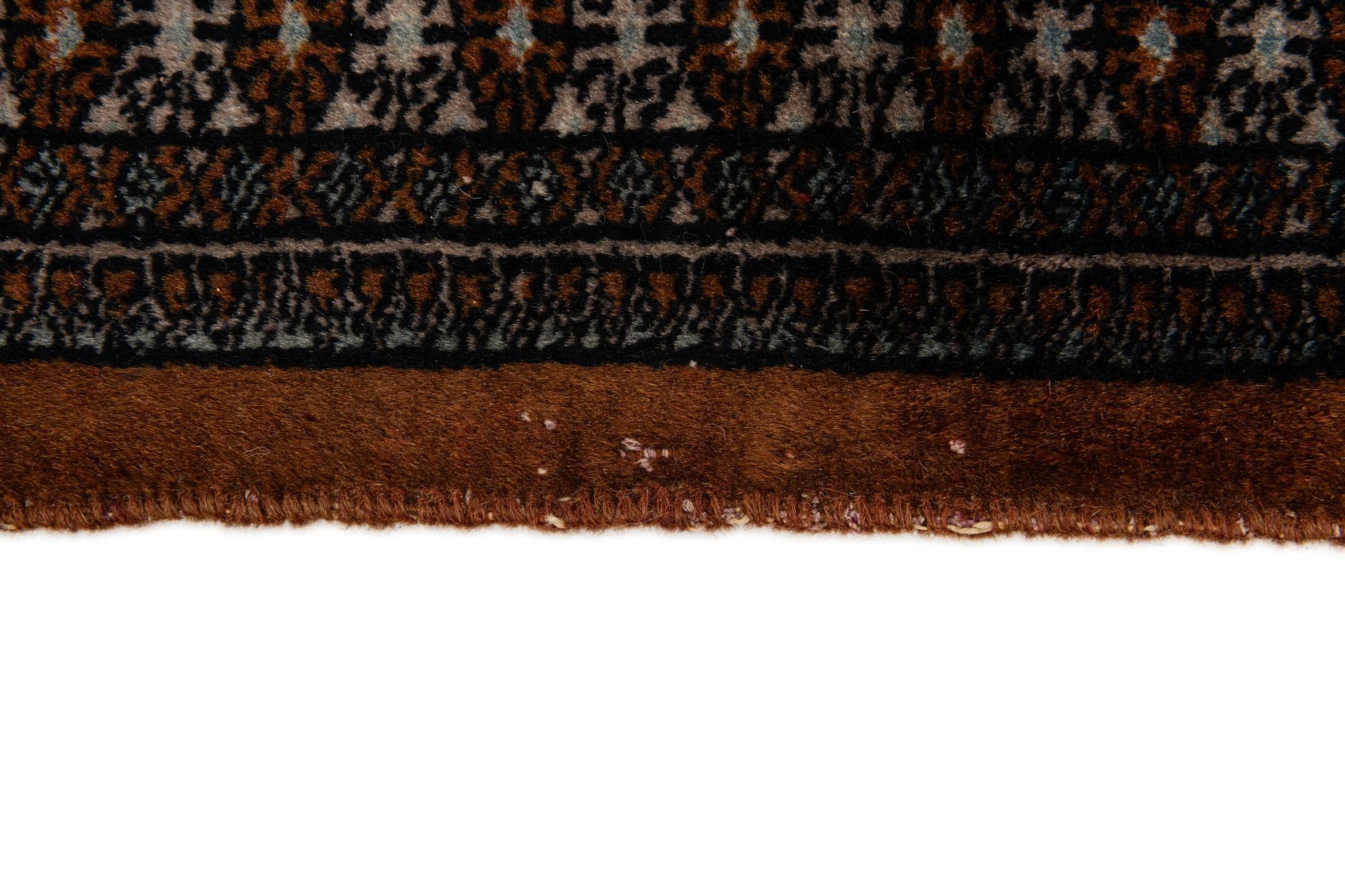 3' 9 x 5' 11 Hand Knotted Bokhara Oriental Wool Rug
