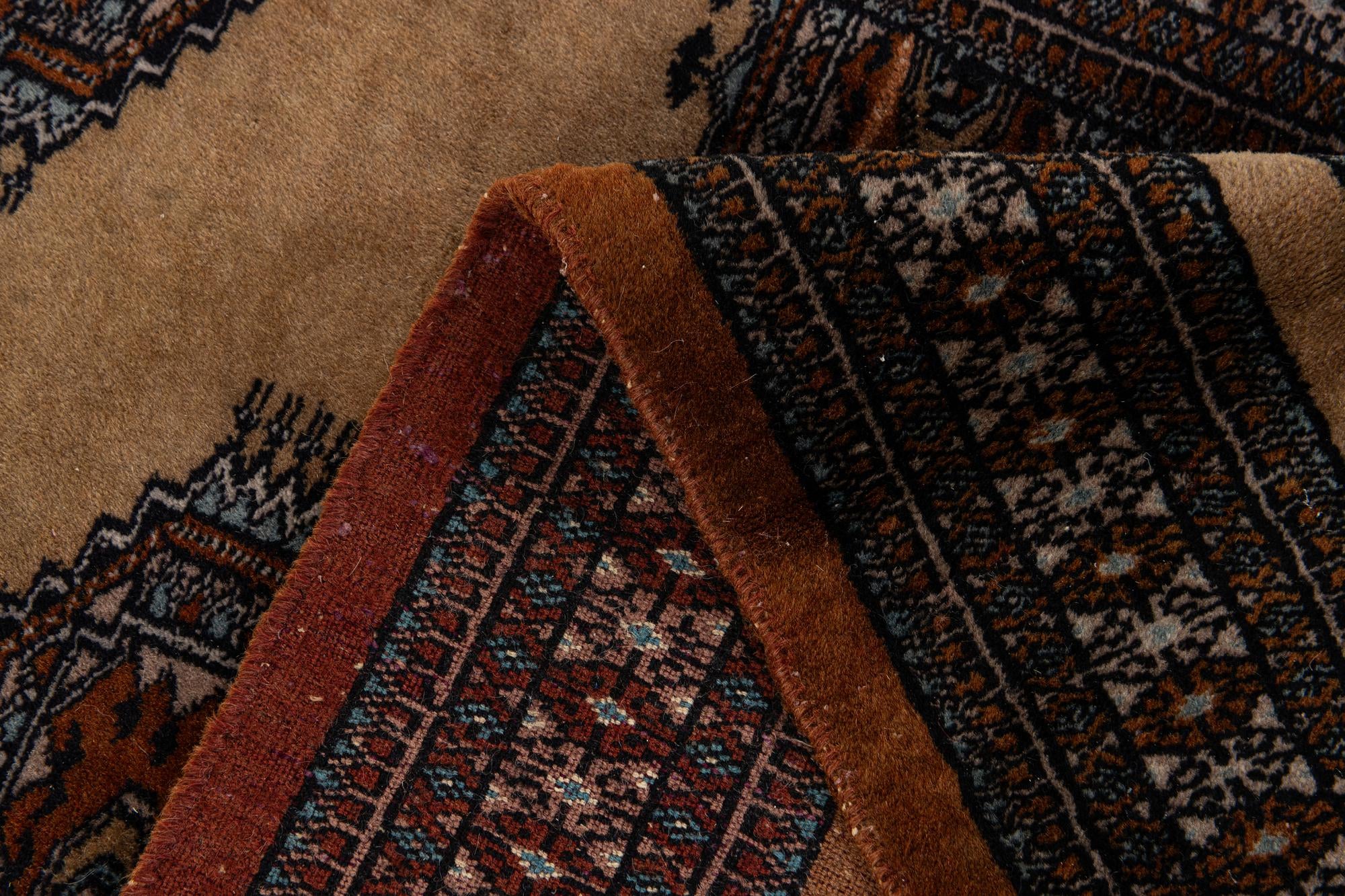 3' 9 x 5' 11 Hand Knotted Bokhara Oriental Wool Rug