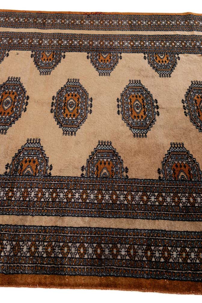 3' 9 x 5' 11 Hand Knotted Bokhara Oriental Wool Rug