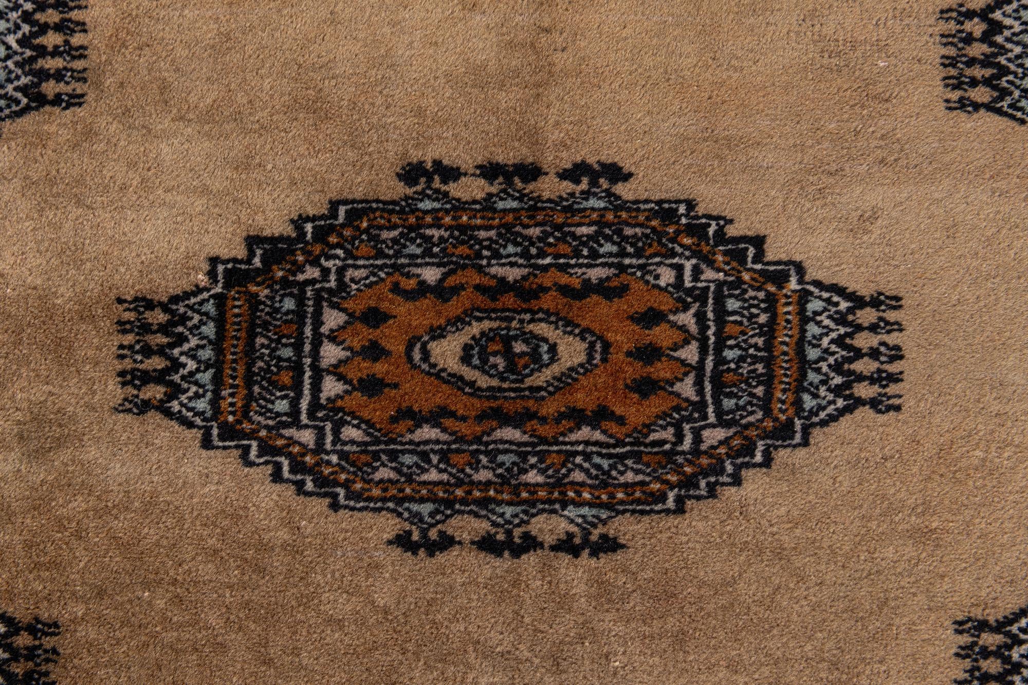3' 9 x 5' 11 Hand Knotted Bokhara Oriental Wool Rug
