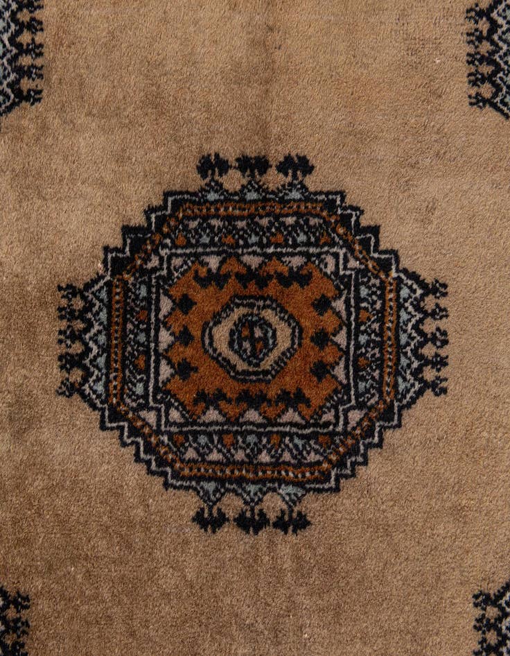 Detail image of 3' 9 x 5' 11  Hand Knotted Bokhara Oriental Wool Rug