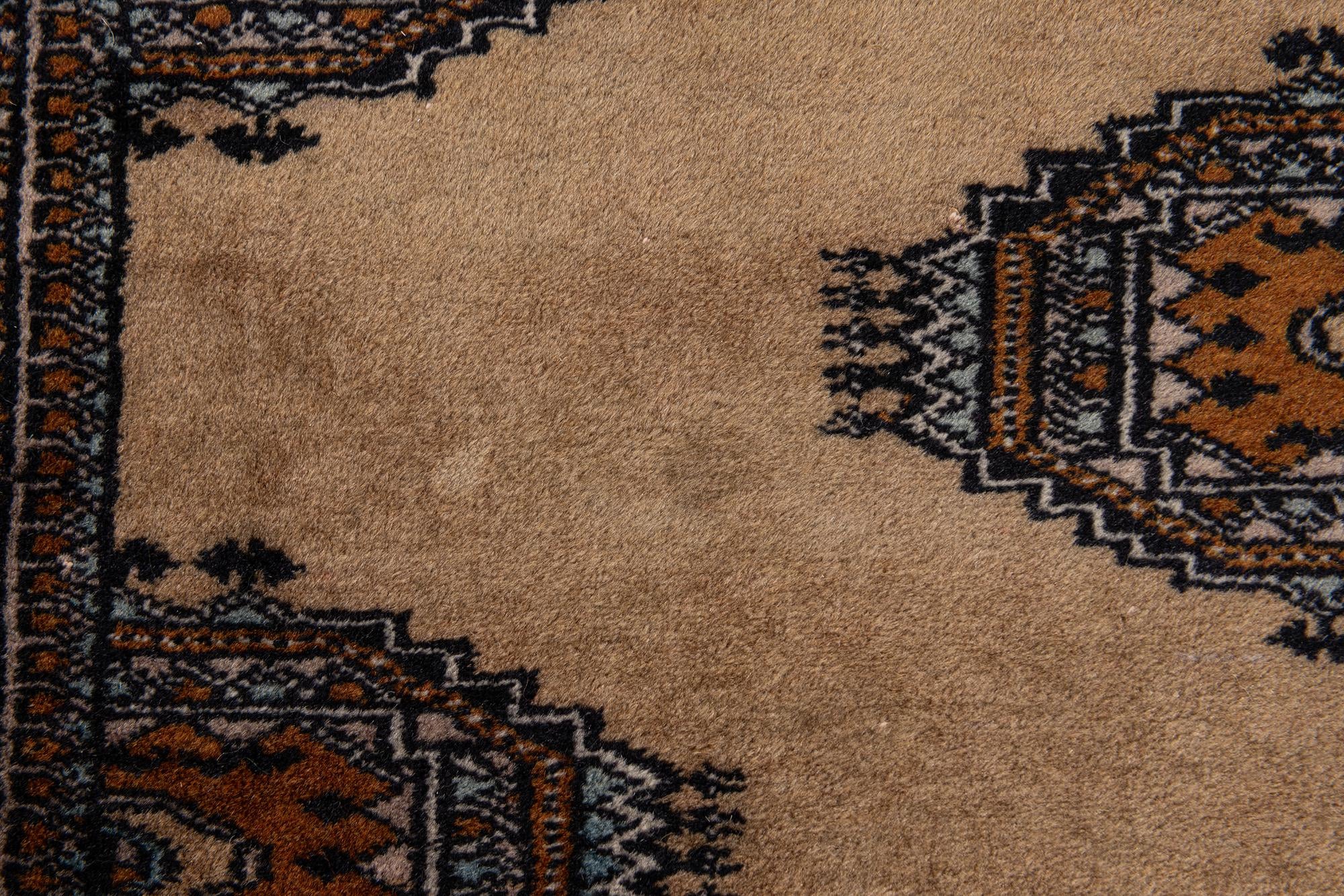 3' 9 x 5' 11 Hand Knotted Bokhara Oriental Wool Rug