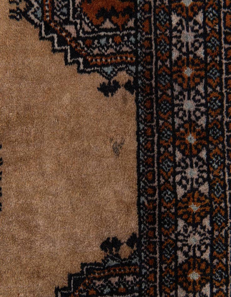 Detail image of 3' 9 x 5' 11  Hand Knotted Bokhara Oriental Wool Rug