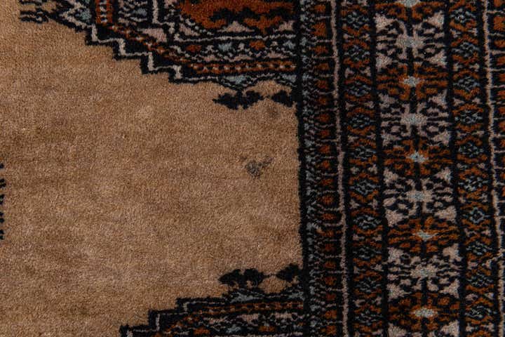 3' 9 x 5' 11 Hand Knotted Bokhara Oriental Wool Rug